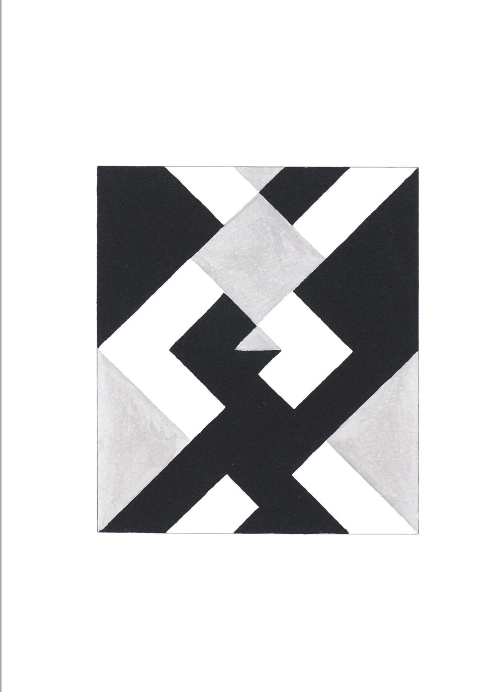 Aller Retour Double VI, Encre de Chine sur papier