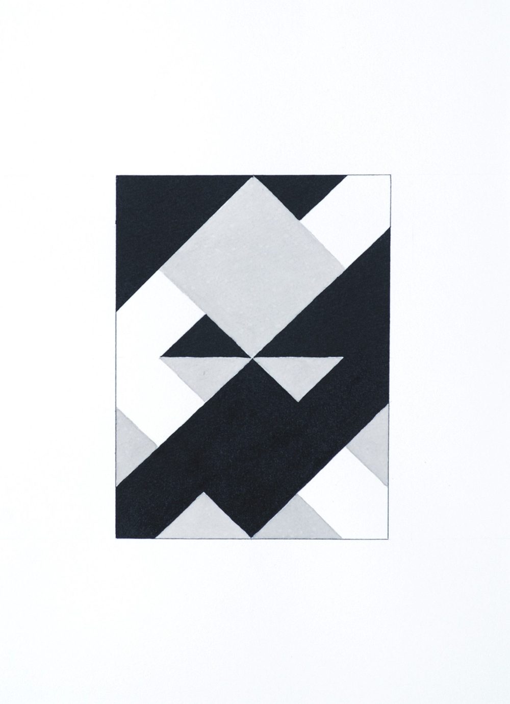 Aller Retour Double X, Encre de Chine sur papier