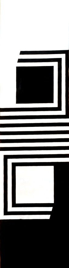 Géométrie d'encre et de papier VII, Encre de Chine sur papier xuan