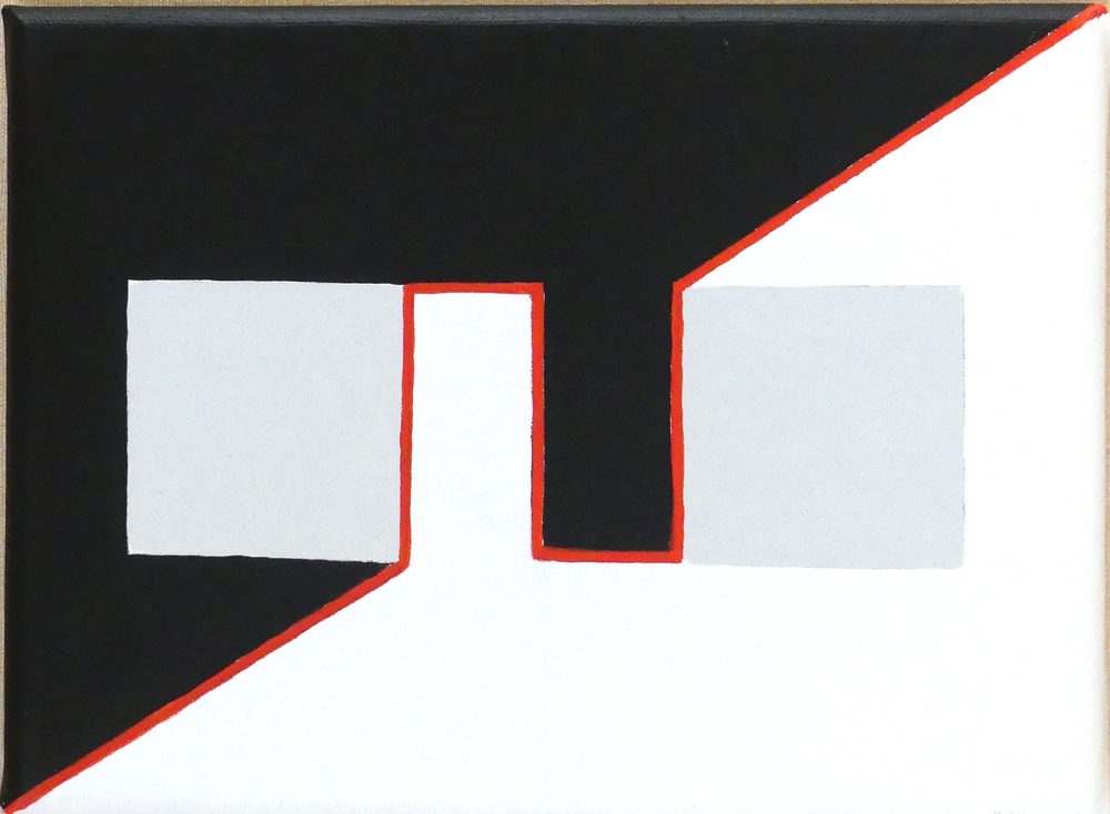 Ligne rouge, Acrylique sur toile