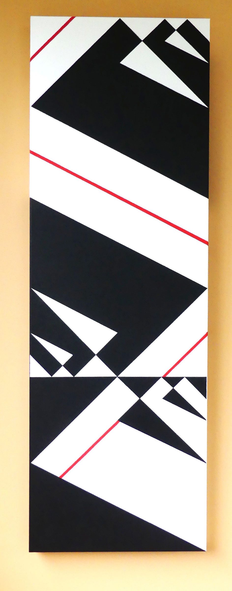 Triangles aux carrés II, Acrylique sur toile