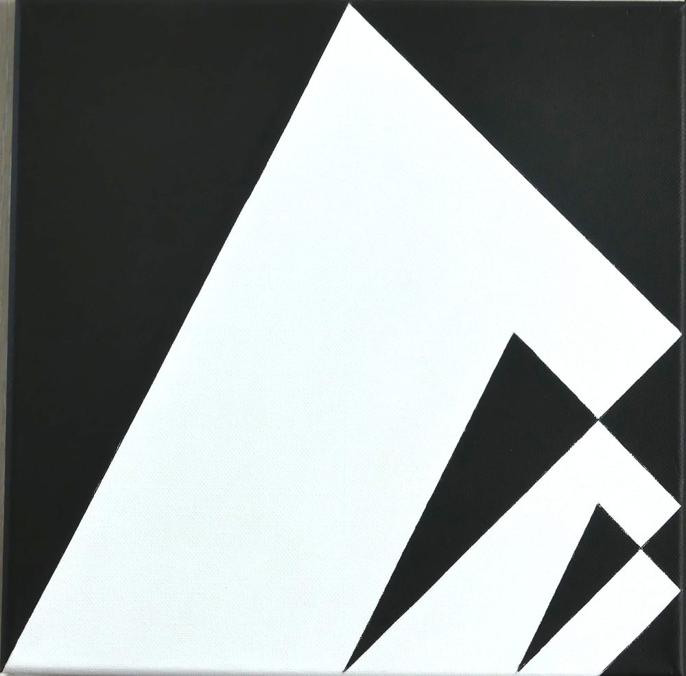 Triangles aux carrés IV, Acrylique sur toile